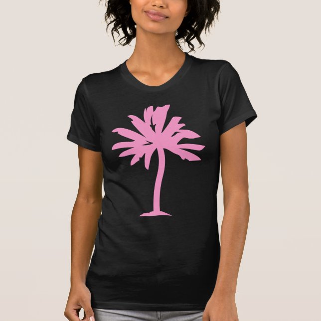 Camiseta Árbol de palma - rosa (Anverso)