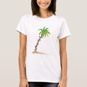 Camiseta Árbol de palma tropical acuático de vacaciones