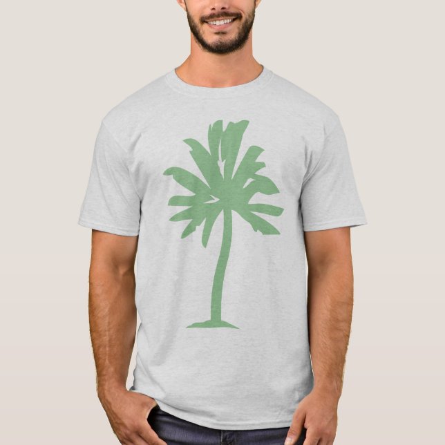 Camiseta Árbol de palma - Verde oscuro (Anverso)