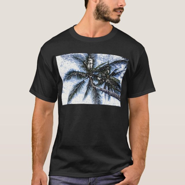 Camiseta Árbol de palmas de arte pop (Anverso)