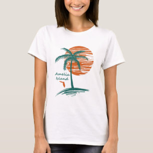 Camiseta Árbol de palmas de la isla de Amelia