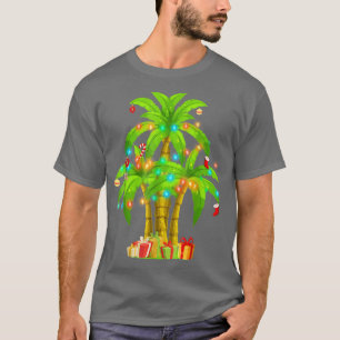 Camiseta Árbol de palmas Navidades de coco tropical Ha