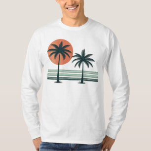 Camiseta Árbol de palmeras tropicales retro/vintage