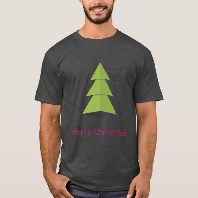 Camiseta Árbol de papel navideño (Anverso)