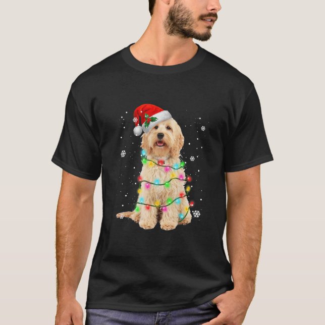 Camiseta Árbol de perro de Goldendoodle (Anverso)