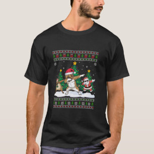 Camiseta Árbol de perro de reno de Dabbing Santa Reindee