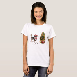 Camiseta Árbol de perros divertido de Navidades graciosos d