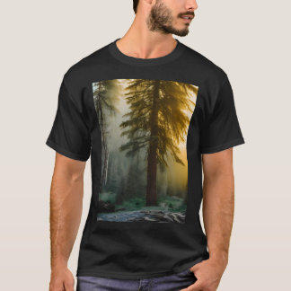 Camiseta Árbol De Pino En El Bosque