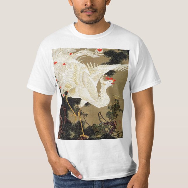 Camiseta Árbol de pino viejo y Fénix blanco de Ito Jakuchu (Anverso)