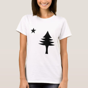 Camiseta Árbol de pino y bandera de la estrella 1901 del es