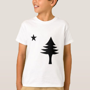 Camiseta Árbol de pino y bandera de la estrella 1901 del es