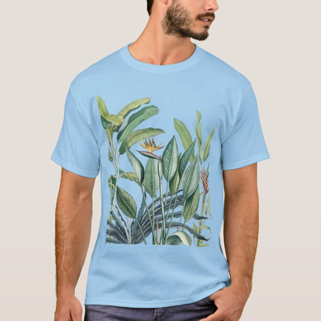 Camiseta Árbol de plátano de selva tropical verde Strelitzi (Anverso)