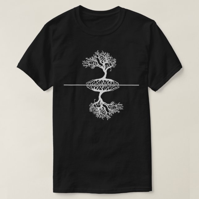 Camiseta Árbol de reflexión artística de vida (Diseño del anverso)