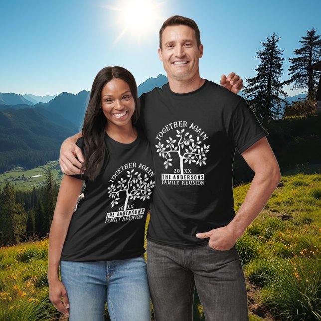 Camiseta Árbol de reunión familiar, nombre y fecha (Subido por el creador)
