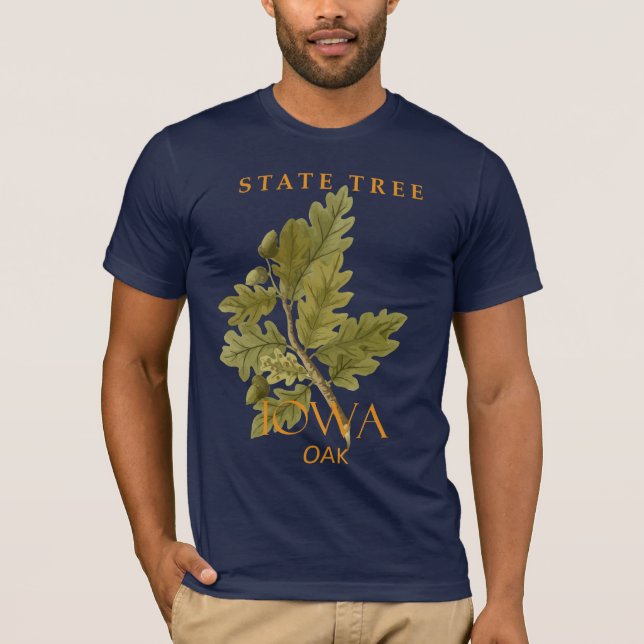 Camiseta Árbol de roble del territorio de Iowa (Anverso)