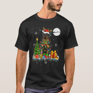 Camiseta Árbol de rotulador de renos de Santa Lucía Dueño d