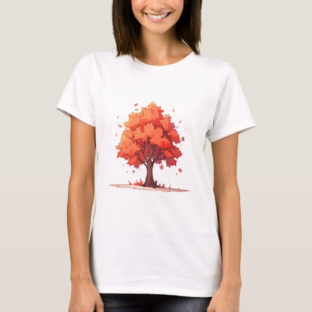 Camiseta Árbol de serenidad de otoño (Anverso)