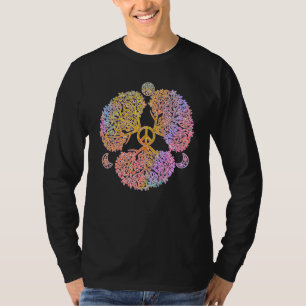 Camiseta Árbol de signos de paz 60's 70 Hippie Life Tie Dye