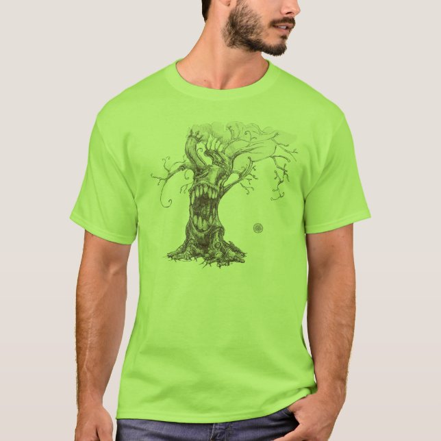 Camiseta Árbol de Steampunk de los hombres (Anverso)