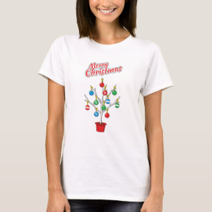 Camiseta Árbol de sucursal desnudo de los navidades - Feliz