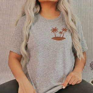 Camiseta Árbol de verano de acero ligero minimalista vacaci