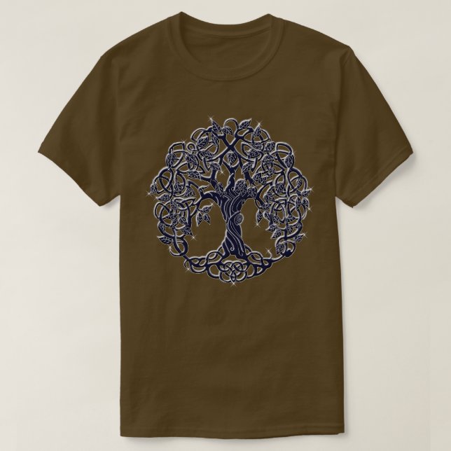 Camiseta Árbol de vida azul (Diseño del anverso)