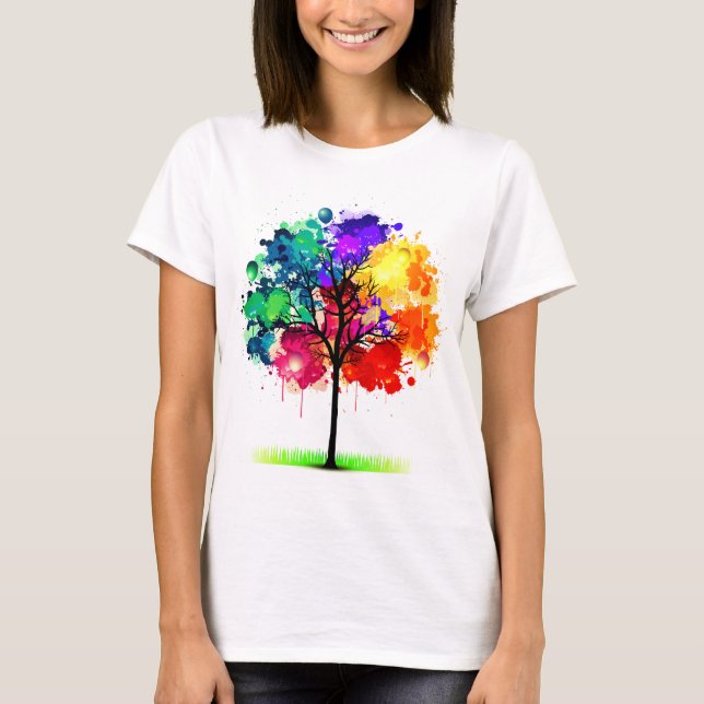 Camiseta Árbol de vida colorido (Anverso)
