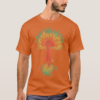 Camiseta Árbol de vida con yoga femenino tee Chakra Haka Yo