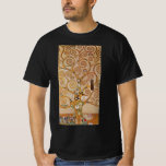 Camiseta Árbol de vida de Gustav Klimt, Art Nouveau estiliz<br><div class="desc">Árbol de vida (1905-1911) de Gustav Klimt. El Árbol de la Vida es una pintura Art Nouveau vintage que presenta el árbol del conocimiento que pone en duda el pájaro negro de presa, símbolo de la muerte. El ciclo de vida normal tal como lo entienden Freud y Klimt. El Stoclet...</div>