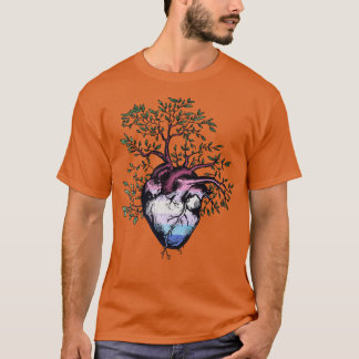 Camiseta Árbol de vida del corazón bisexual