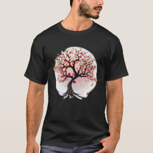 Camiseta Árbol de vida inspirado en el cerezo en flor japon