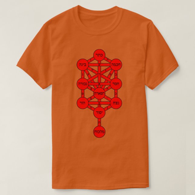 Camiseta Árbol de vida kabbalah (Diseño del anverso)
