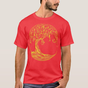Camiseta Árbol de vida místico amarillo