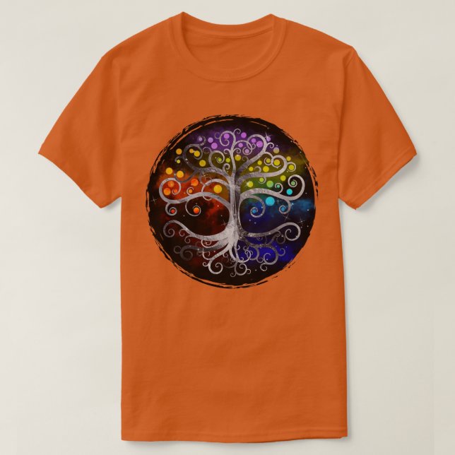 Camiseta Árbol de vida Silver Swirl (Diseño del anverso)