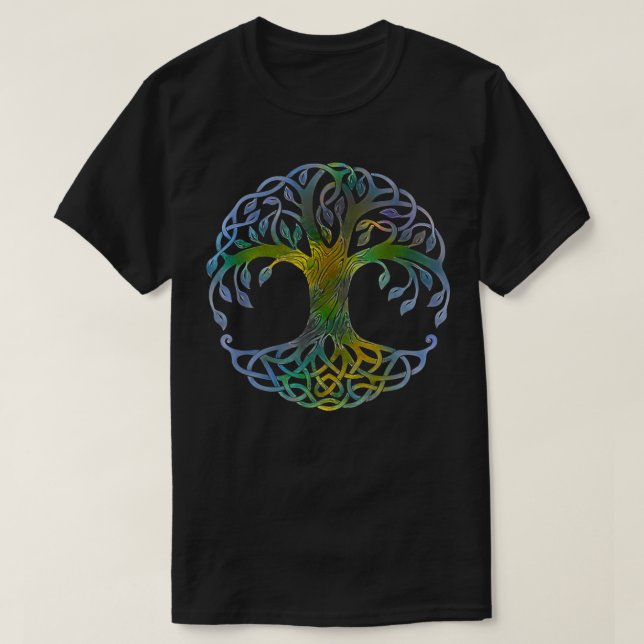 Camiseta ÁRBOL DE VIDA Viking Yggdrasil Pagan Earth Como Ar (Diseño del anverso)