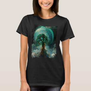 Camiseta Árbol de Yggdrasil del Árbol Mundial de Pintura Di