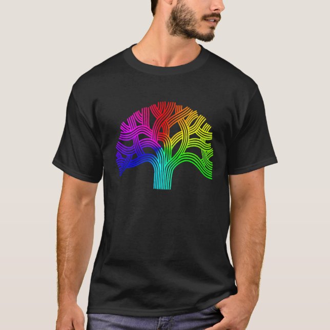 Camiseta Árbol del arco iris del orgullo de Oakland (Anverso)