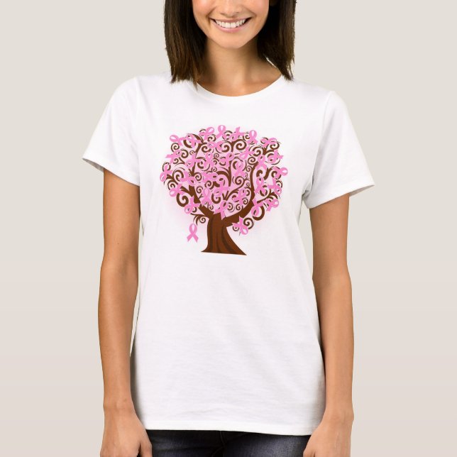Camiseta Árbol del cáncer de pecho de Hanes de la esperanza (Anverso)