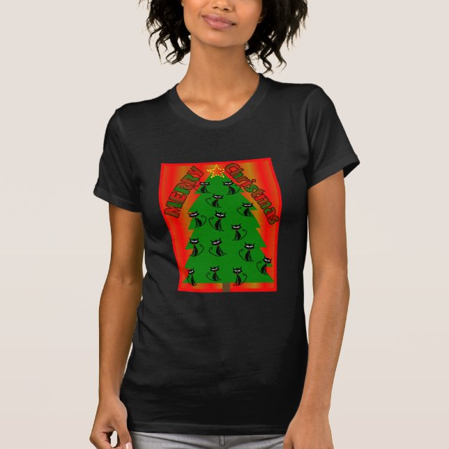 Camiseta ÁRBOL del CAT de las Felices Navidad (Anverso)