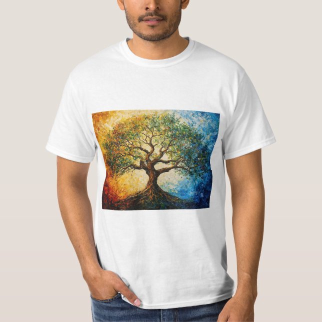 Camiseta Árbol del conocimiento - Pintura de petróleo (Anverso)