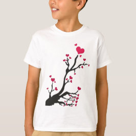 Camiseta árbol del corazón negro