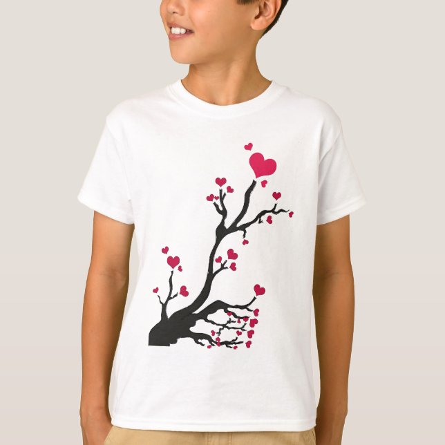 Camiseta árbol del corazón negro (Anverso)