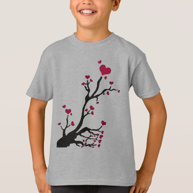 Camiseta árbol del corazón negro (Anverso)