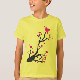Camiseta árbol del corazón negro