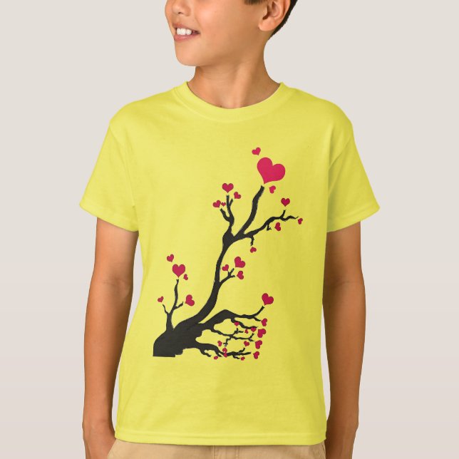 Camiseta árbol del corazón negro (Anverso)