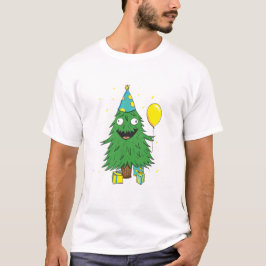 Camiseta Árbol del cumpleaños del navidad
