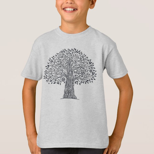 Camiseta Árbol del Doodle de la vida (Anverso)