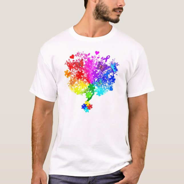 Camiseta Árbol del espectro del autismo (Anverso)