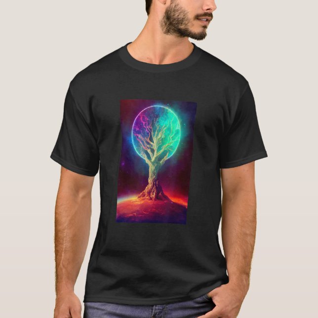 Camiseta Árbol del mundo Yggdrasil de vida Viking Celtric Ú (Anverso)