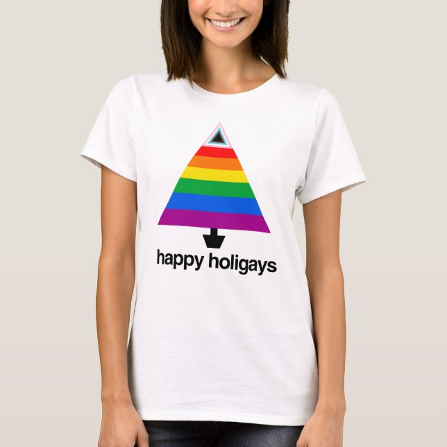 Camiseta Árbol del orgullo del progreso de los holigays fel (Anverso)